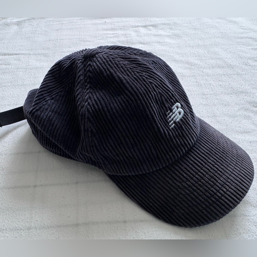 New Balance Black Corduroy Baseball Cap
